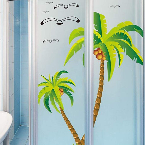 Xh5435 Artibetter Coconut Tree Bedroom Wallpaper Waterproof Home Wall Decals Creative Wall Decor