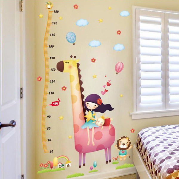 Girl Giraffe Height Measurement Wall StickersXL8246