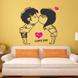 Littéraire Stickers Muraux Romantique Chambre Baiser Fond Stickers Muraux Salon Stickers Muraux size 45x60 ay899