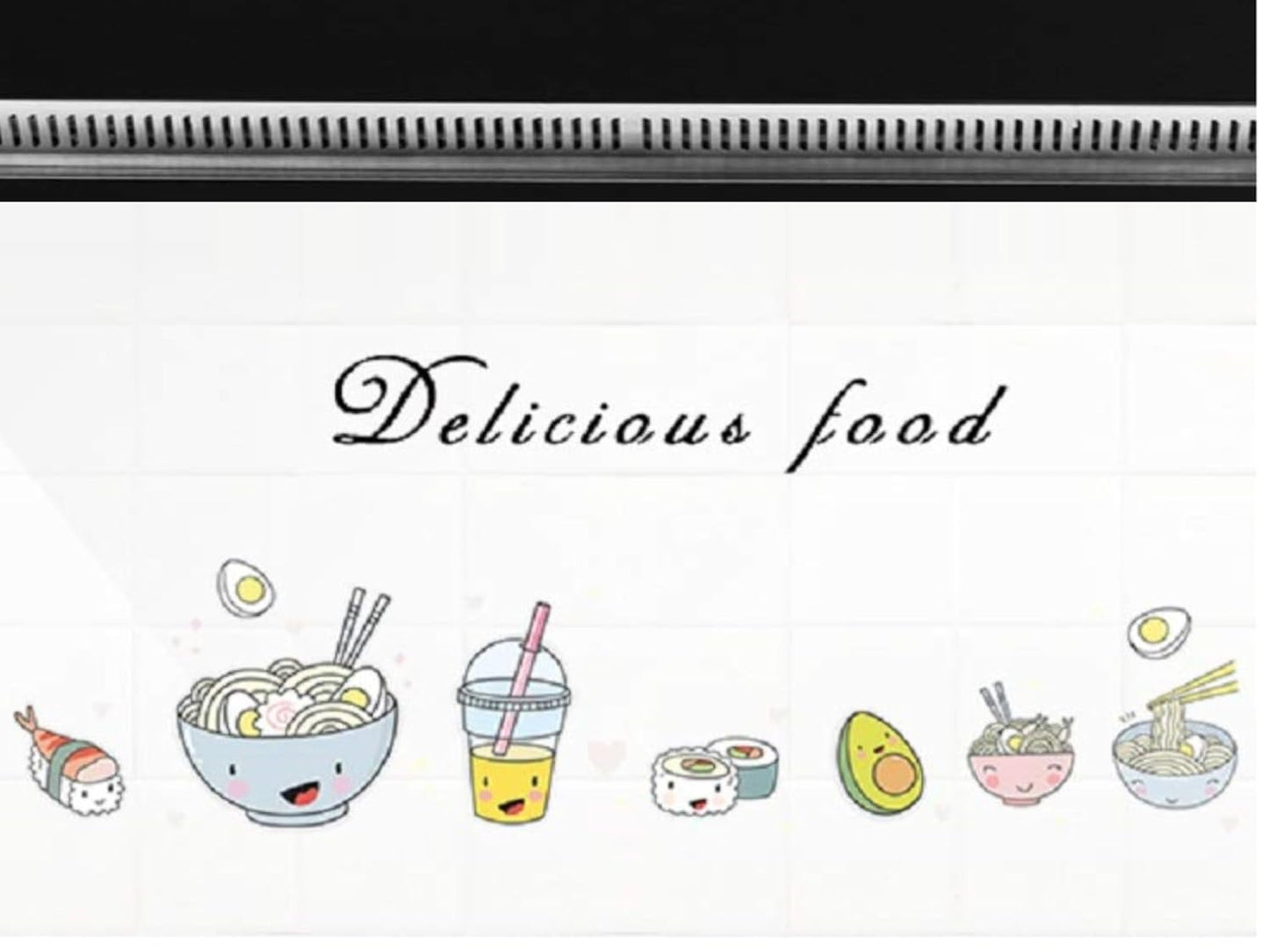 Kitchen Delicious Food Oil Proof Sticker High Temperature Cooktop Tile Wall Decoration Sticker size 60x90 nc036