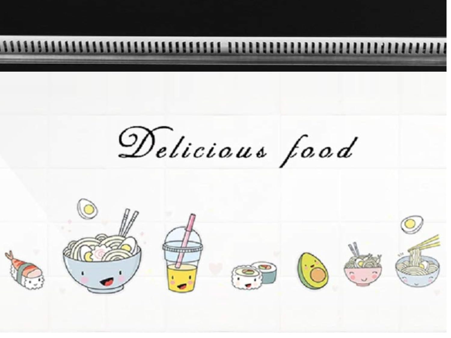 Kitchen Delicious Food Oil Proof Sticker High Temperature Cooktop Tile Wall Decoration Sticker size 60x90 nc036