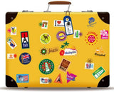 Backpack Suitcase World Travel Country City Decoration Wall Stickers size 50x70 mj7004