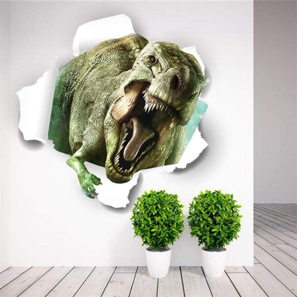 Wall Sticker 3D hole cartoon movie Dinosaur ComiWall Sticker 3D hole cartoon movie Dinosaur Coming in boy kids fans love gift decal wall sticker home decoration stickers 50x50  ncx008