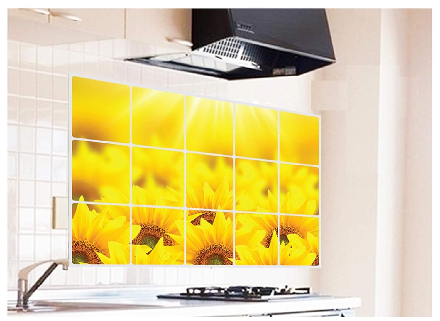 Kitchen Oil Proof Wall Sticker Heat Resistant Waterproof Self Adhesive Backsplash Cover for Kitchen Wall Protection