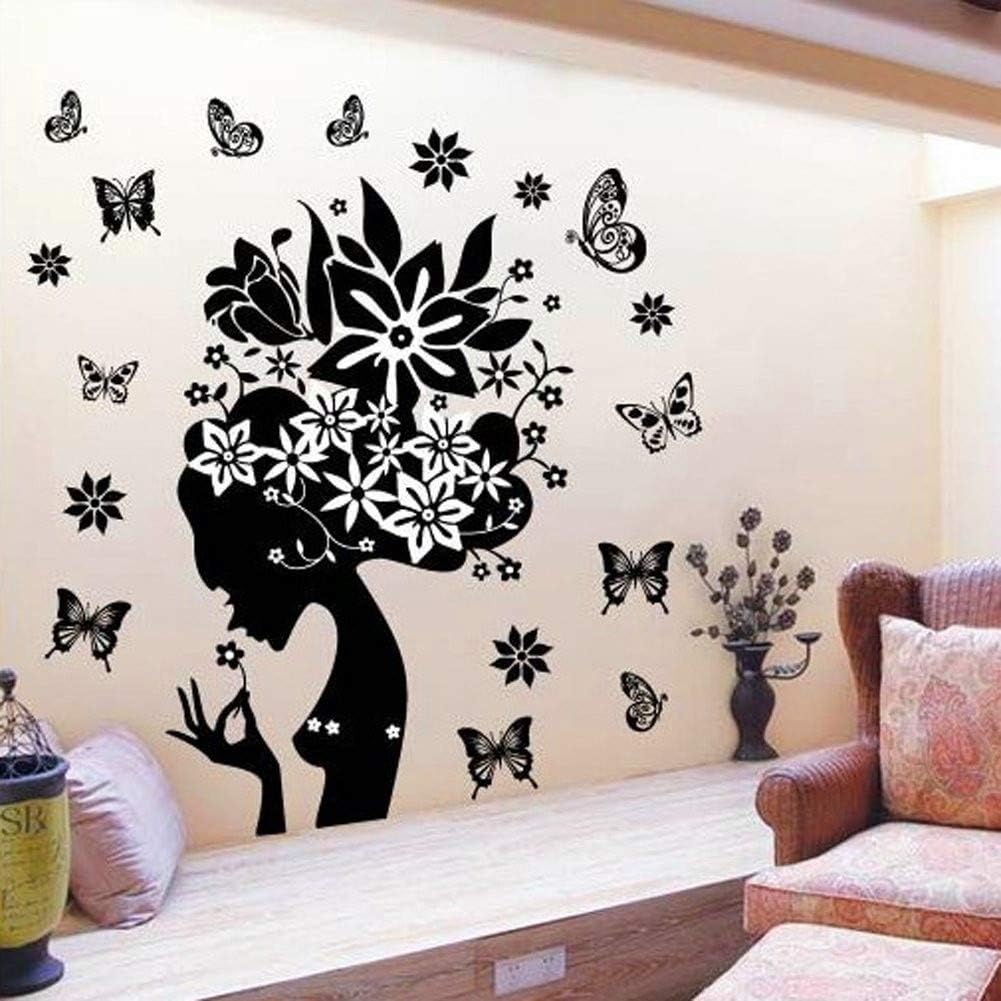 Bedroom Stickers For Walls Bedroom Wall Sticker Waterproof Wall Paper Walls Stickers Wallpaper Black And White Wall Decals Girls Wall Stickers size 50x70 dm570018