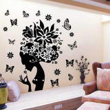 Bedroom Stickers For Walls Bedroom Wall Sticker Waterproof Wall Paper Walls Stickers Wallpaper Black And White Wall Decals Girls Wall Stickers size 50x70 dm570018
