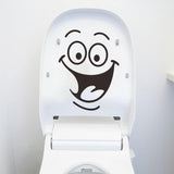 Toilet Sticker, Toilet Lid Sticker with Smiley Face PVC Waterproof Sticker Toilet Funny Cartoon Toilet Removable DIY Sticker for Bathroom, Kitchen, Wall Sticker 15x20cm nc105
