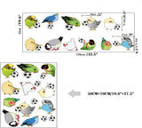 Interior color sticker "Parrots and a soccer ball" size 50x70 cm mj7015