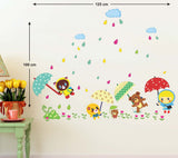 'Cartoon Monsoon in a Kindergarten' Wall StickerAy649