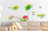 Vinyl Water Lily Flower Wall Sticker