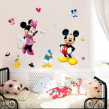 Mickey & Minnie Mouse Wall Stickers - Red & Black Cartoon Art - Waterproof Vinyl - For Kids & Baby Rooms 50x70 ncs1437