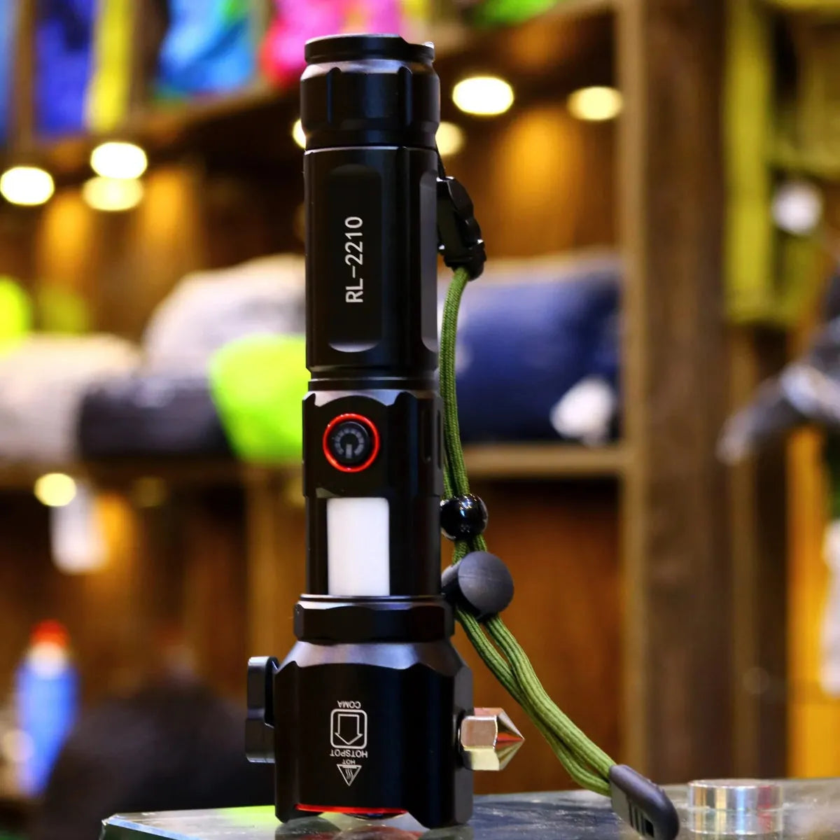 super Powerful 2-in-1 Emergency Flashlight torch &amp; Charging Bank Waterproof LED 2210long range flashlight
