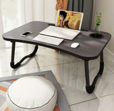 Wooden Laptop Table - Laptop Stand - Floor Table - Laptop table - Drawing Desk - Bed Tray Table Fold-able - Table Notebook Stand Reading Holder - Study Table - Portable Desk - Random Color