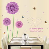 Flower Butterfly Print Adhesive Wall Sticker Decal Wallpaper  size 60x90 ay9127