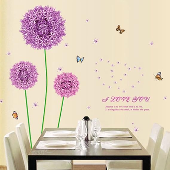 Flower Butterfly Print Adhesive Wall Sticker Decal Wallpaper  size 60x90 ay9127