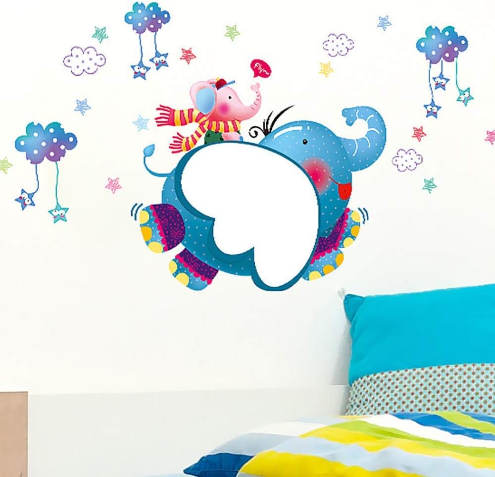 Pegatinas de pared y murales de dibujos animados Dumbo Pizarra Blanca Pegatina de pared para habitación de los niños, recámara de guardería, decoración de fondo autoadhesiva size 50x70 xls7137