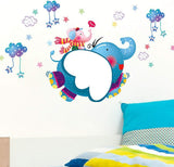 Pegatinas de pared y murales de dibujos animados Dumbo Pizarra Blanca Pegatina de pared para habitación de los niños, recámara de guardería, decoración de fondo autoadhesiva size 50x70 xls7137