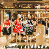 Xl 832 Christmas Homye 1PCS Merry Christmas Decoration Christmas Elk Snow House Snowflake Joyful Patterns Wall Stickers