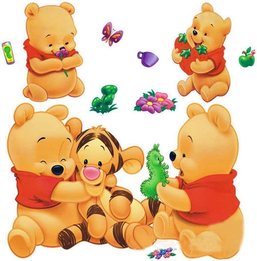 Winnie the Pooh and Tigger Stick Nursery/baby Wall Sticker Decal size 20x55 ADL377