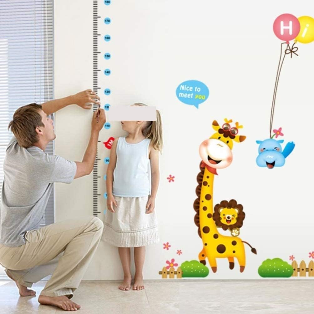 Giraffe Height Chart Measurement Design Removable Wall Sticker Decal Decor size 60x90  xh6014a kids Sticker