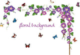 Sk9041 Morning Glory Vine Wall Sticker