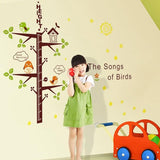Cartoon Vogelhoogte Meting voor Kinderen Groeidiagram Muurstickers Kleuterschool Kamer Decoratie Verwijderbare Vinyl Poster Stickers  size 60x90 dlx6016
