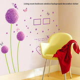 Wall Sticker Romantic Stickers Beautiful Purple Lion Art Mural Poster Self Assembly Removable Decoration size  45x60  lc620