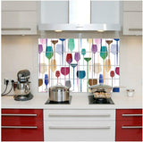 Kitchen Oil Proof Wall Sticker Heat Resistant Waterproof Self Adhesive Backsplash Cover for Kitchen Wall Protection