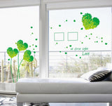 Love Grass Leaf Wall Sticker Green Heart, Photo Frame, Bedroom, Living Room, Wall Decor, Decals size 50x70 ay7176c