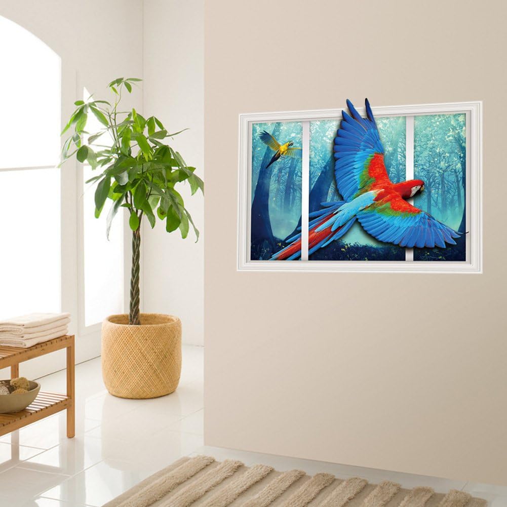 3D wall sticker parrot children's room  wall sticker Xh9227