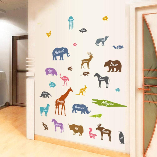 Sk7072 Wall Sticker for Children Nursery Home Decor Decals Nursery Wallpaper Animals