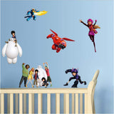 Big Hero Baymax Wall Stickers for Kids Room Home Decoration PVC Walls Decal Cartoon Movie Mural Art 30 * 90Cm