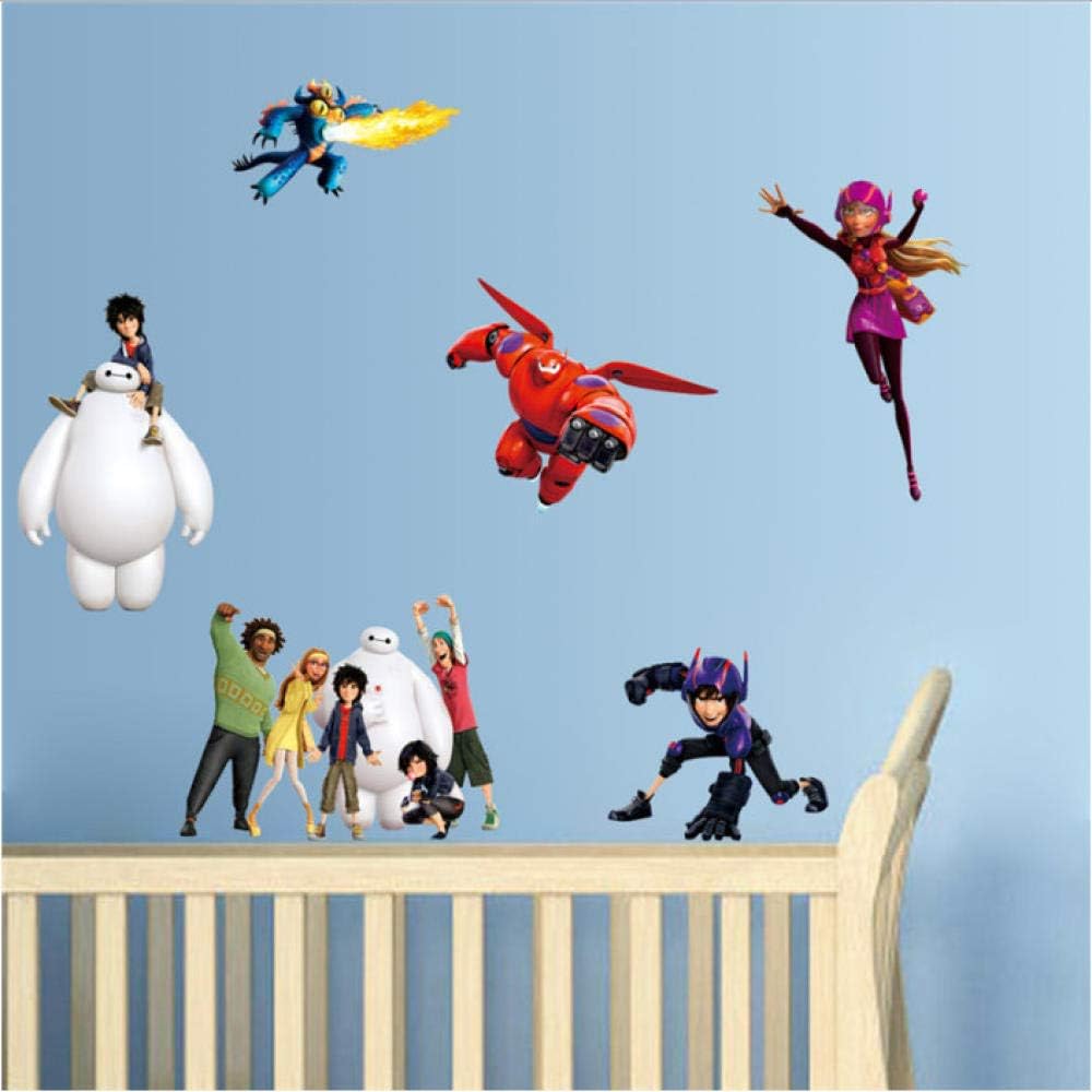 Big Hero Baymax Wall Stickers for Kids Room Home Decoration PVC Walls Decal Cartoon Movie Mural Art 30 * 90Cm