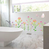 Sk9053 Small Flowers Kick Line Wall Sticker