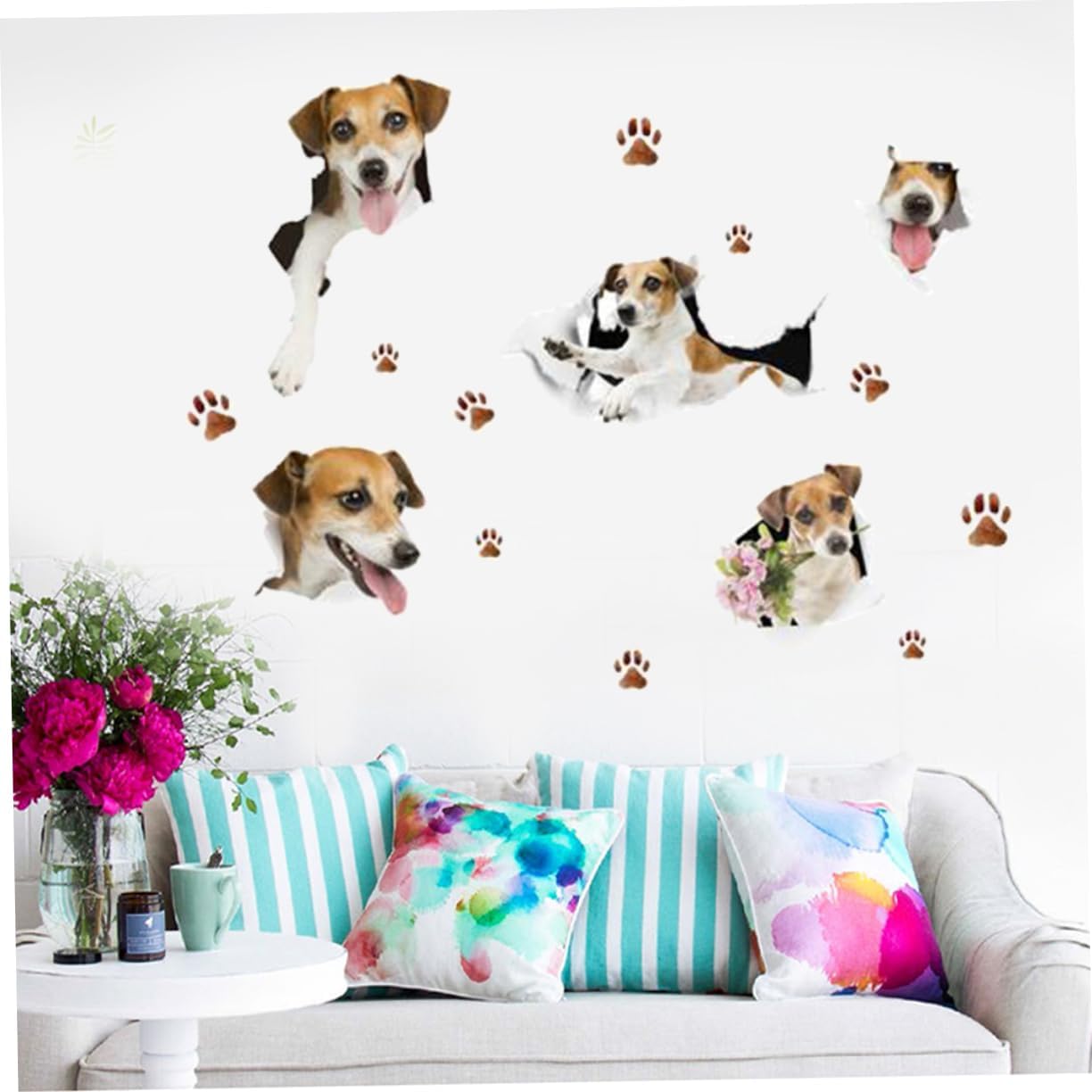 OSALADI Dog Wall Sticker Vinyl Removable Art for Living Home Decoration Wall Decals Wallpaper size 50x70 sk7117