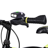 3 LED Bicycle Front Head light &amp; bell siren alarm hooter / cycle light generic