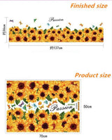 JAAMSO ROYALS Sun Flower wall stickers for living room flowers, floral wall stickers, flower sticker, nature wall stickers, garden stickers for walls of home, wall stickers flower design size (50CM X 70CM) sk7109