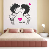 Littéraire Stickers Muraux Romantique Chambre Baiser Fond Stickers Muraux Salon Stickers Muraux size 45x60 ay899