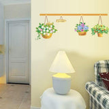 Wall Stickers Corridor Living Room Bedroom Background Wall Decoration Potted Flower Basket Flower Plant size 45x60 ay620