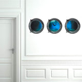 Dnven (13"w X 13"h X 3pcs) Set of 3 3D Porthole Undersea Underwater Diving Window View Faux Submarine Window Partial Frosted Frosting Murals Wall Decals Removable Wall Stickers for Bedrooms