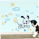 StickerShopee Happy Dog in Air - Wall Stickers  size 50x70 ay7083