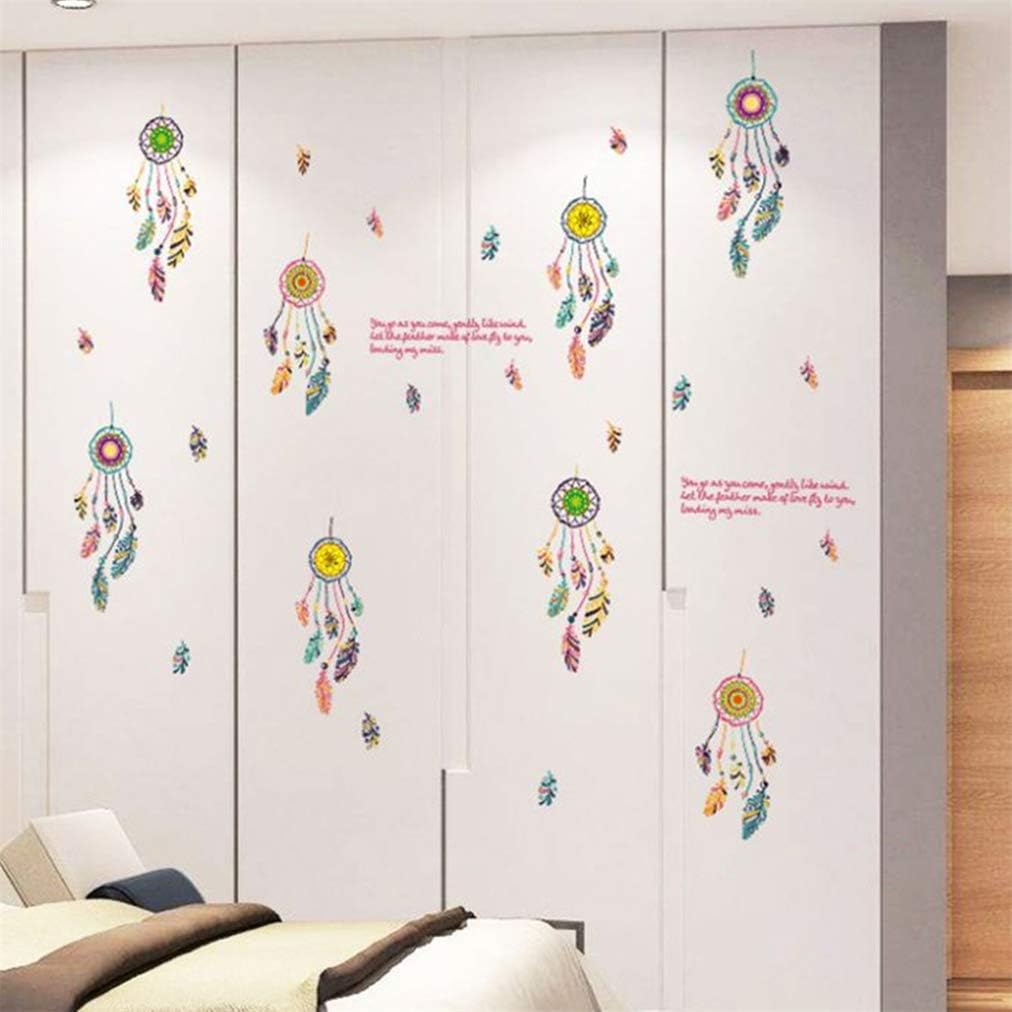 3D color wall stickers you go as you come, feather dream catcher, , waterproof sticker poster size  50*70 sk7021