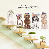huangliao Fancy of Dog Wall Stickers Wall Decor for Bedroom Living Room Removable Vinyl Art Mural Decals for Girls Boys size 60x90 xl8359  kids Sticker