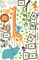Cartoon Animal Style Photo Frame Children Bedroom Decorative Wall Stickers SK9206 Size:60x90cm
