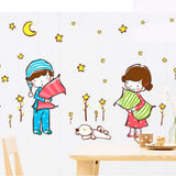 Ay7040 Sleeping Child Cartoon Wall Sticker Cartoon Home Decor Children's House Decor Decals Remove PVC Wall Stickers   Sleeping Child Cartoon Wall Sticker Cartoon Home Decor Children's House Decor Decals Remove PVC Wall Stickers