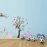 Cartoon Animals Large Wall Stickers For Children's Room Decoration DIY Removable Wall Paper For Kindergarten Kids' Room Home Decor  size 60x90 df5099