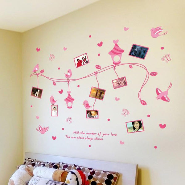 BEST OF BEST Cartoon Bird Photo Frame Wall Sticker XL8250