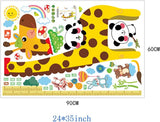 Sk9044 Cartoon Giraffe Wall Sticker