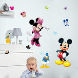 Mickey & Minnie Mouse Wall Stickers - Red & Black Cartoon Art - Waterproof Vinyl - For Kids & Baby Rooms 50x70 ncs1437
