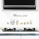 JAAMSO ROYALS Cartoon Vegetable Fruit Piggy Wall Sticker Kitchen Transparent Oil Proof Sticker High Temperature Cooktop Tile Wall Sticker (90CM x 30CM) Nc02